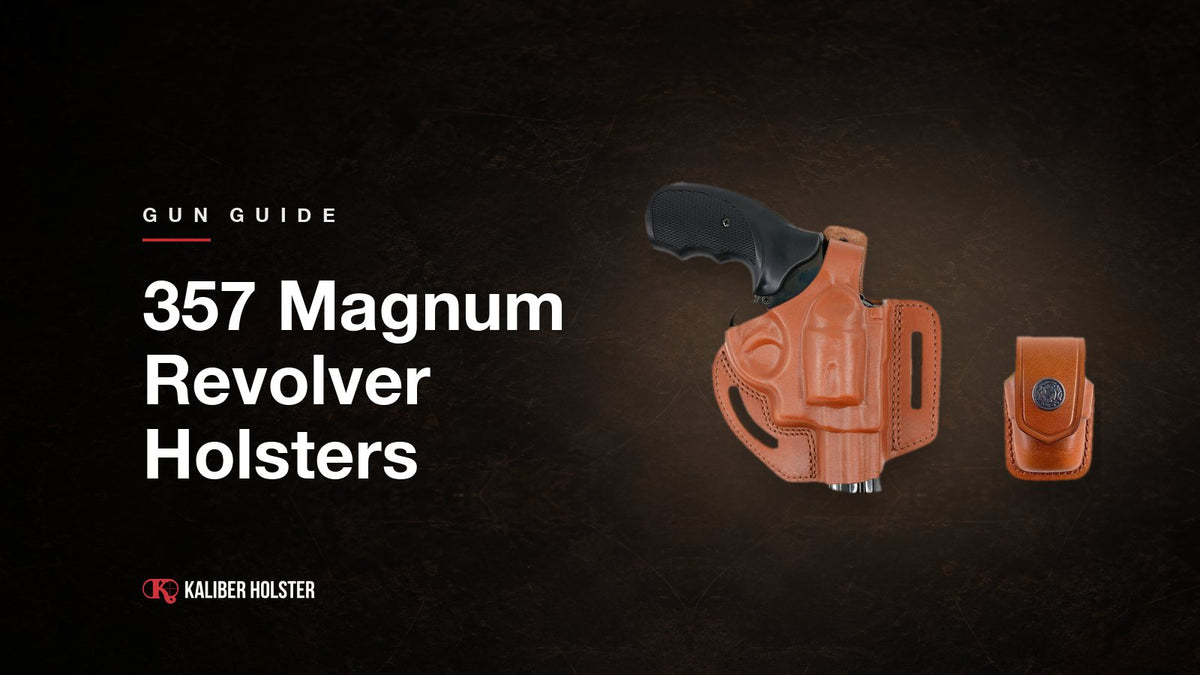 357 Magnum Revolver Holsters: Kaliber Holster guide cover showing a handmade leather holster