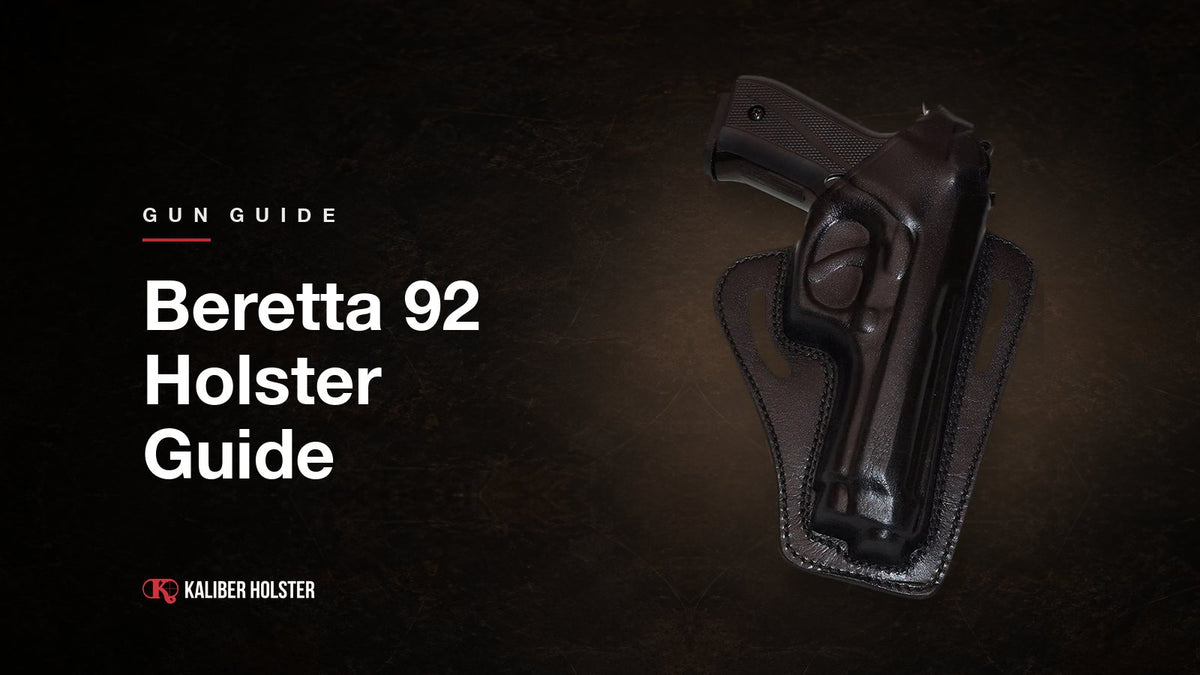 Beretta 92 Holster Guide: Kaliber Holster guide cover showing a handmade leather holster