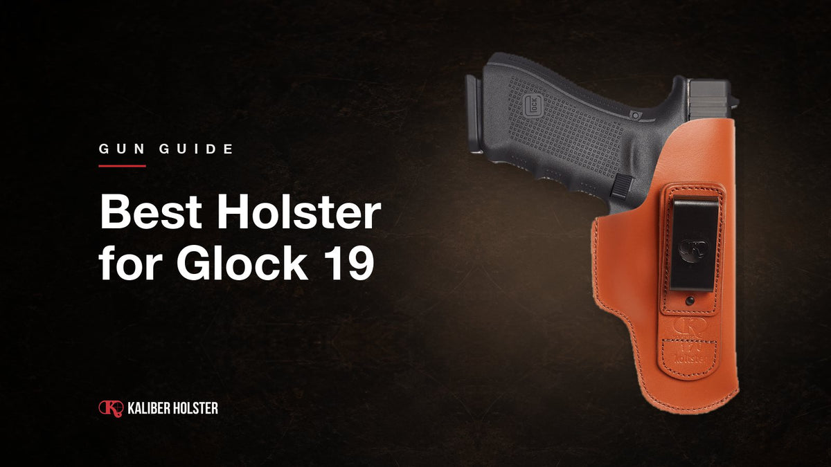 Best Holster for Glock 19: Kaliber Holster guide cover showing a handmade leather holster