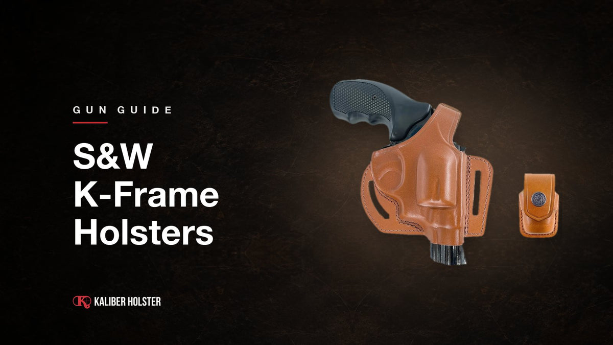 S&W K-Frame Holsters: Kaliber Holster guide cover showing a handmade leather holster