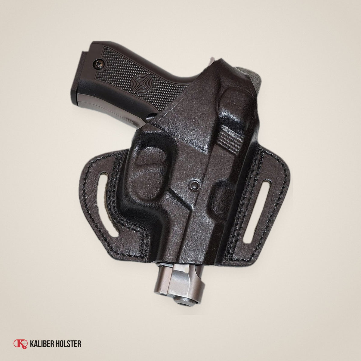 Smith&Wesson 5906 Pancake OWB Leather Holster, 2 Slot Thumb Break Right Hand (Alis316) - handmade leather, Kaliber Holster