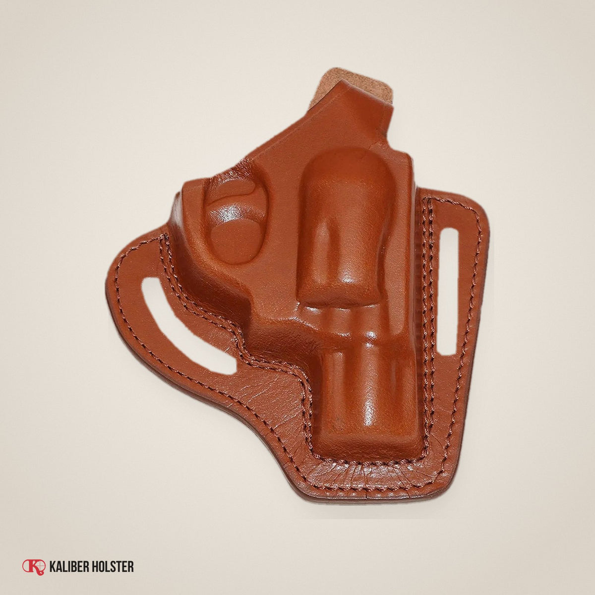 Smith&Wesson J Frame Pancake Leather Holster, 2 Slot Thumb Break Fits RH (ALIS335) - handmade leather, Kaliber Holster
