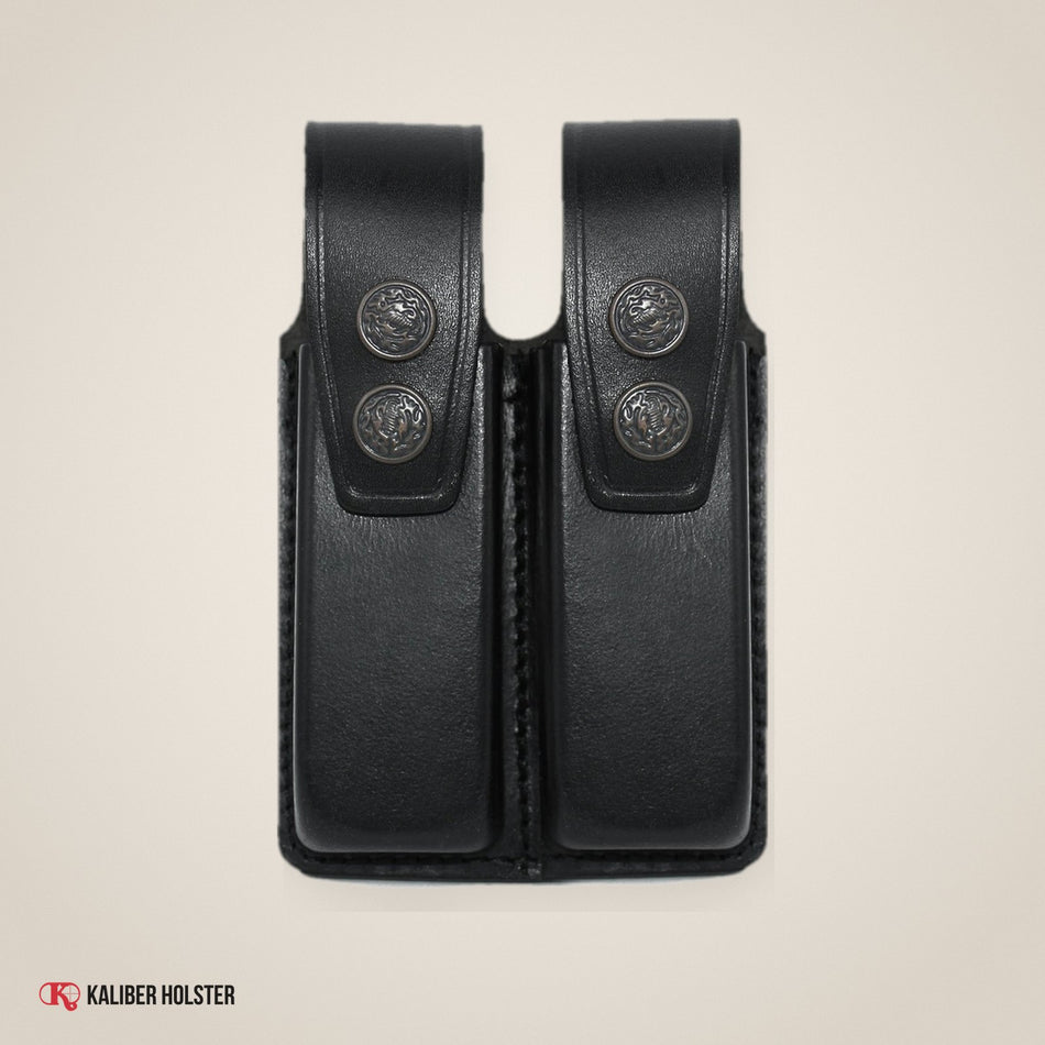 Kaliber Holster studio photo: Colt 1911 Double Magazine Pouch/Carrier/Case Leather Magazine Pouch (K003)